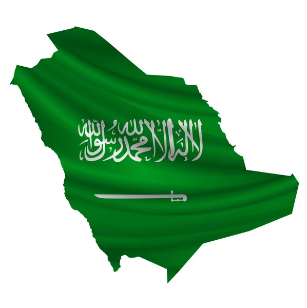 Saudi arabia　 Flag map icon — Stockvektor